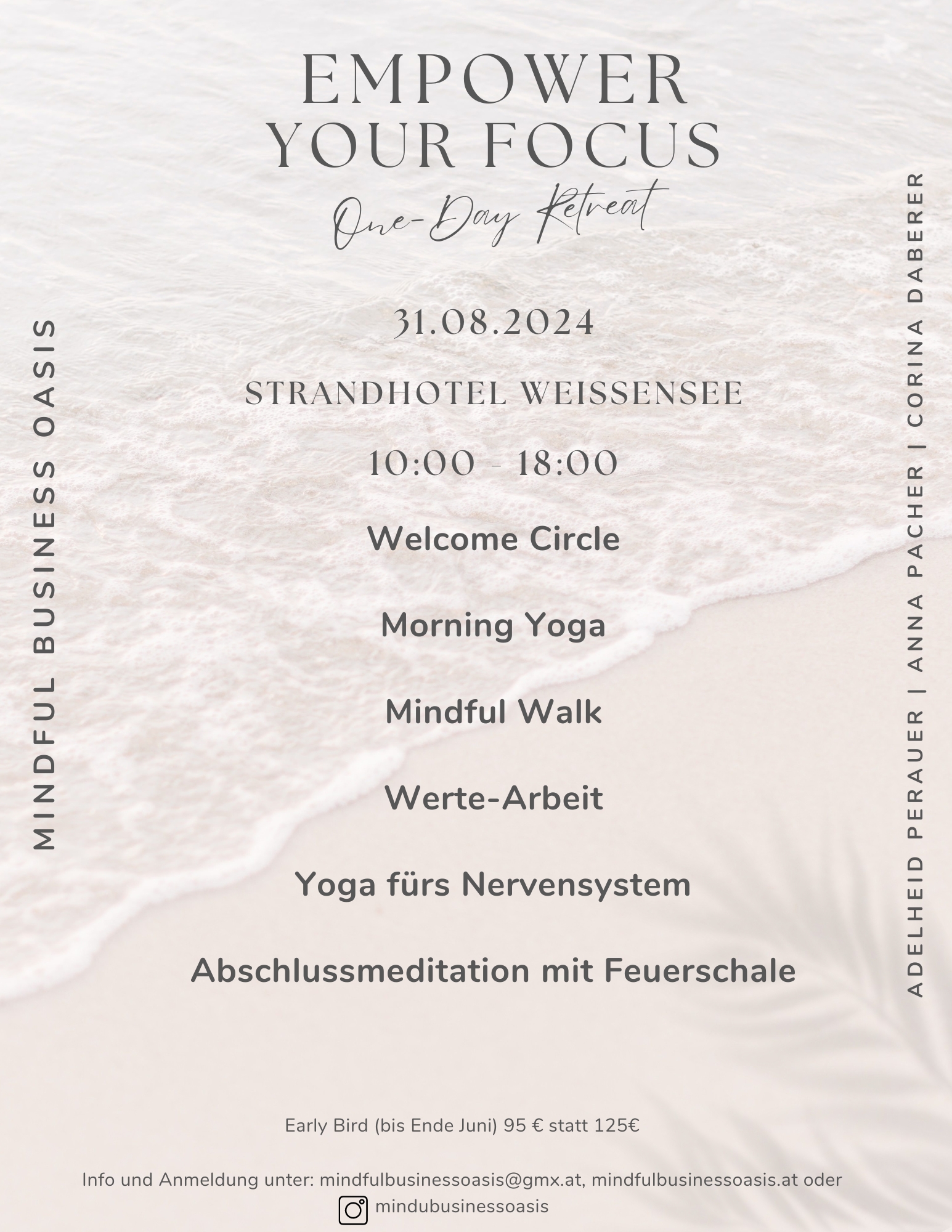 Flyer für Yoga Psychology und Mindful Business Retreat